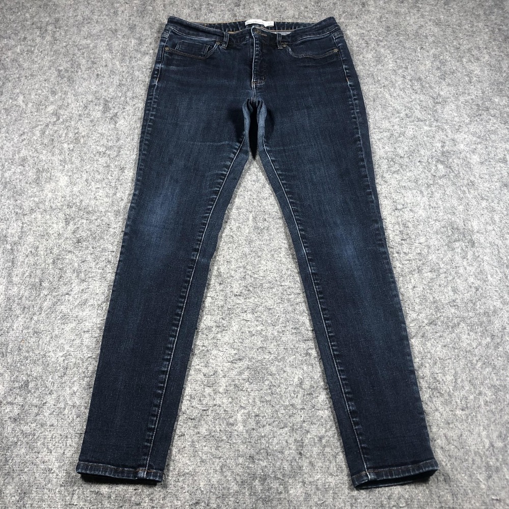 L.L. Bean Signature Jeans Womens 8 Dark Wash Mid Rise Skinny Stretch Denim